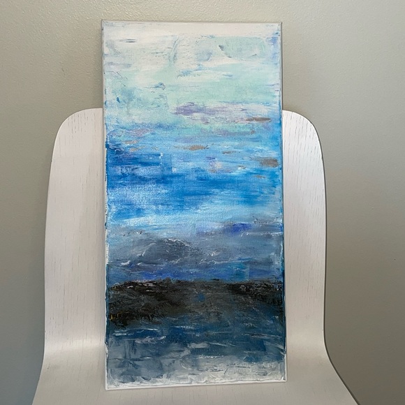Handmade Other - 20”x10” stretched canvas landscape acrylic painting